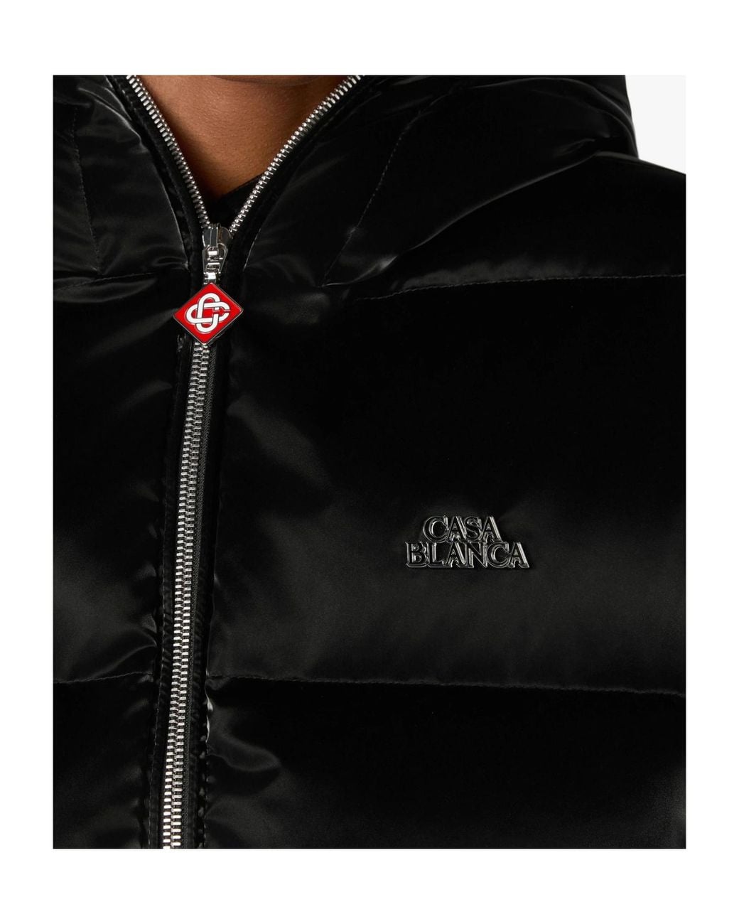 Casablanca Black Painted Short Down Jacket