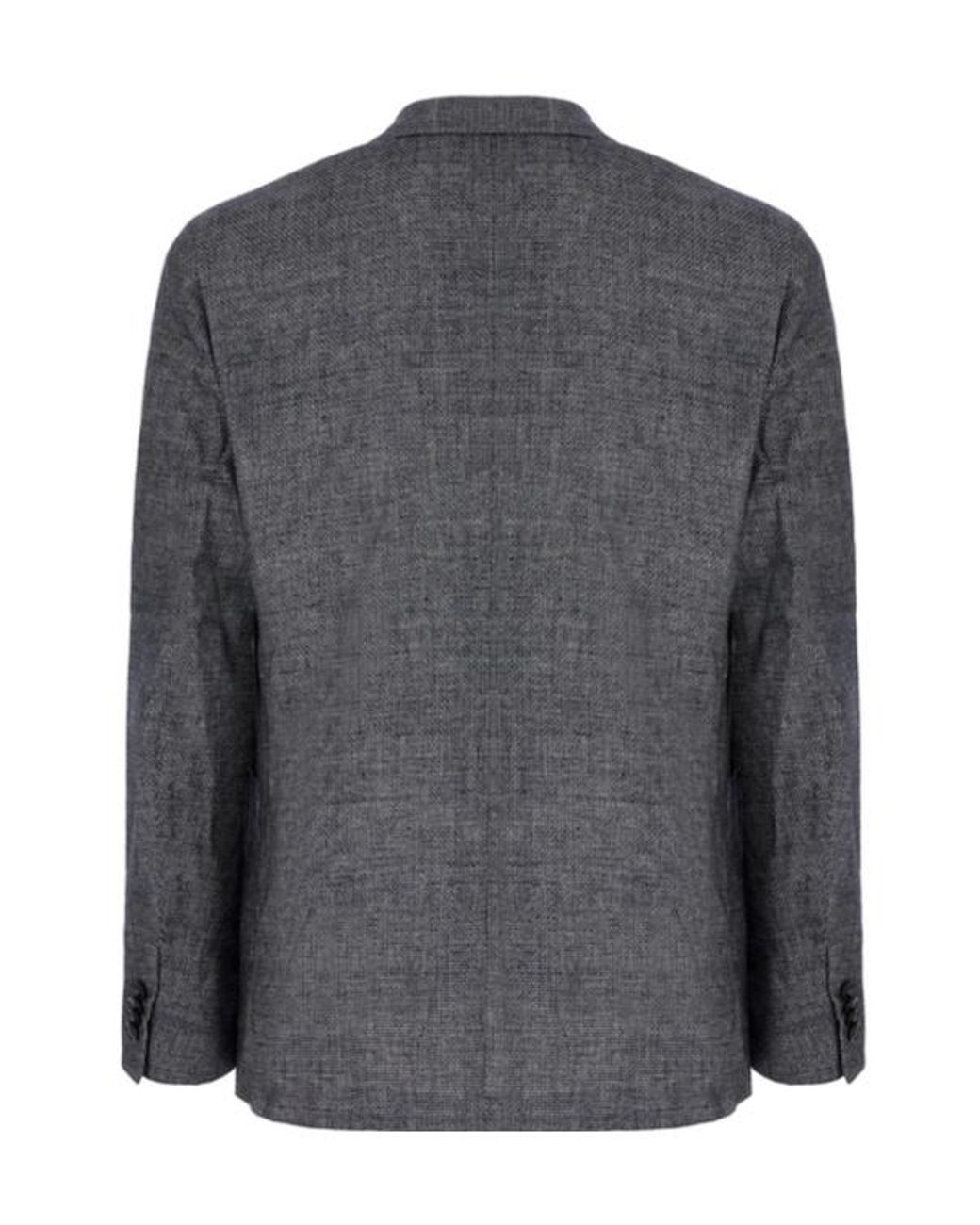 Zegna Gray Button-Down Suit Jacket for men