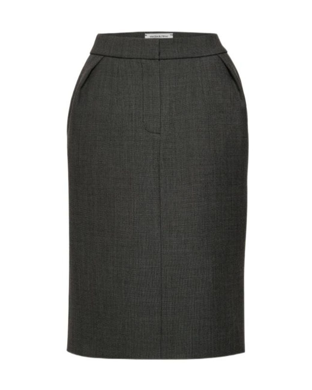 Magda Butrym Green Pleated Midi Skirt