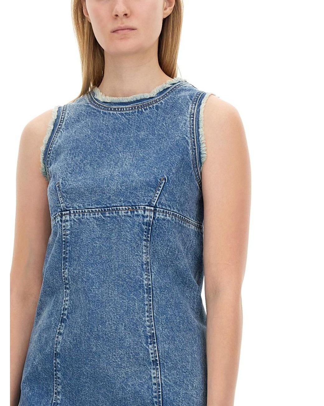 Moschino Blue Sleeveless Denim Mini Dress