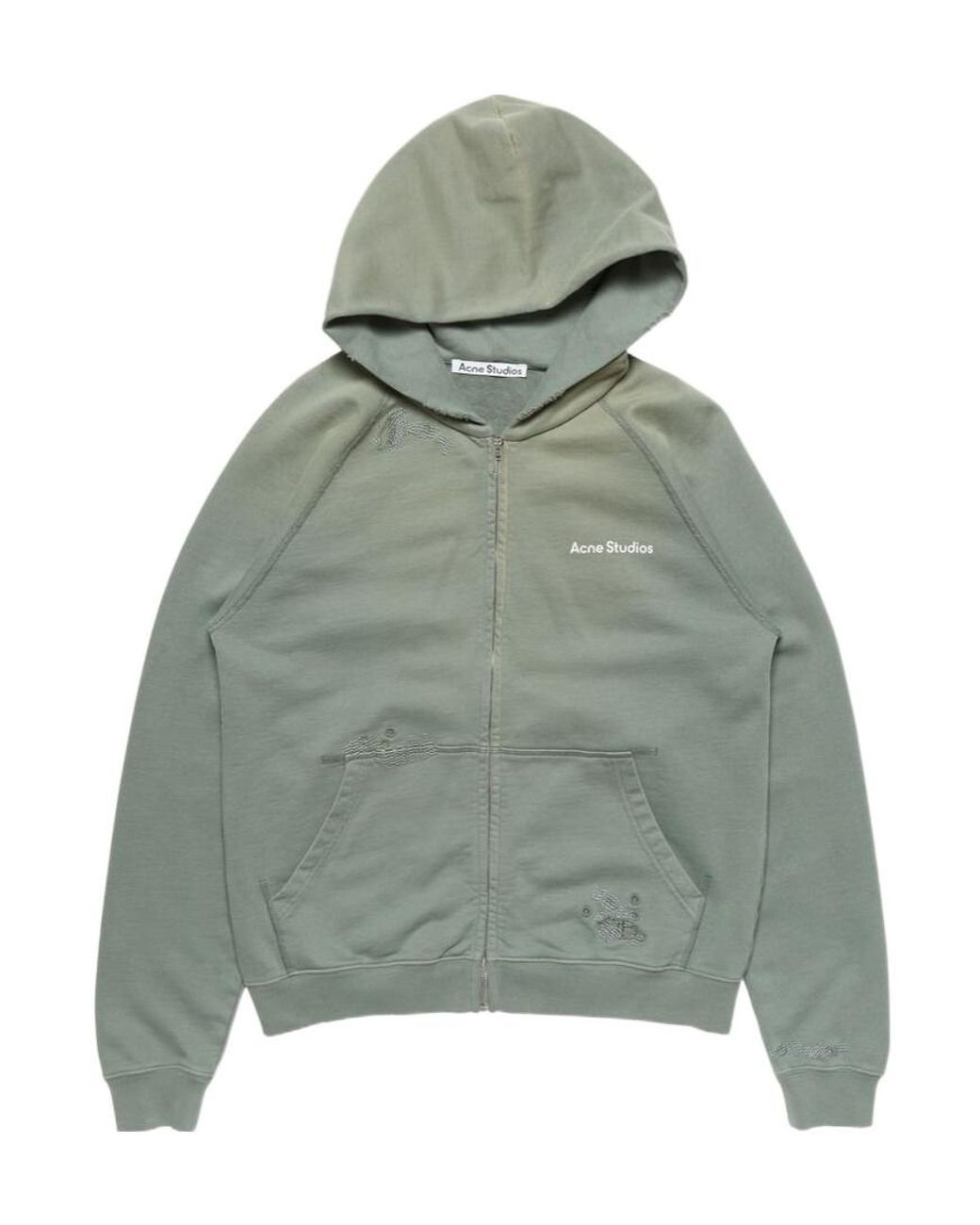 Acne Green Long-Sleeved Hoodie for men