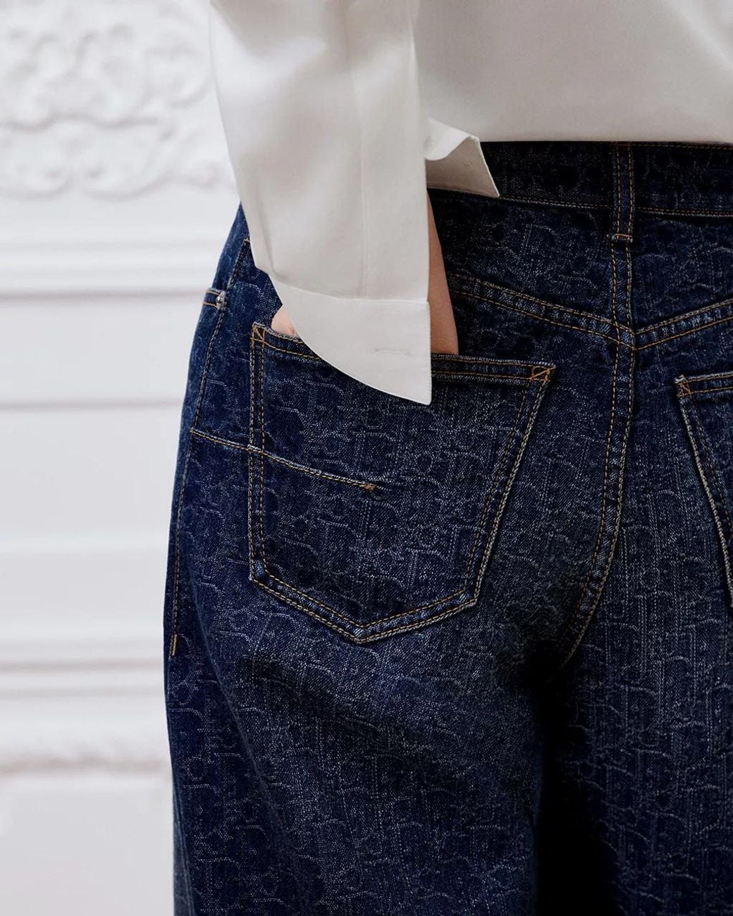 Dior Blue Oblique Flared Jeans