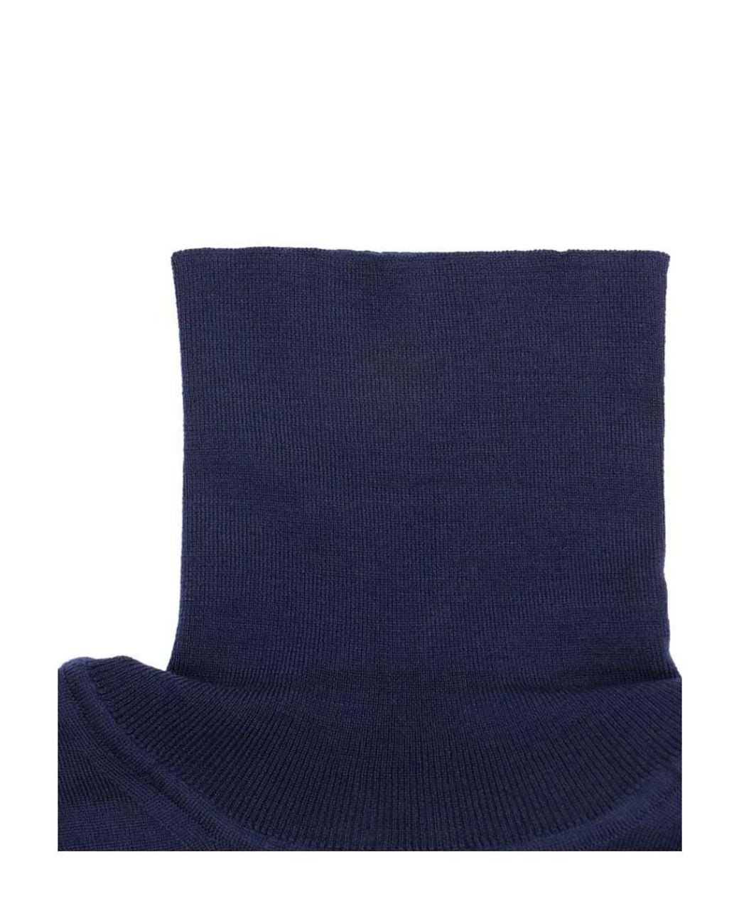 Ferragamo Blue High-Necked Sweater for men