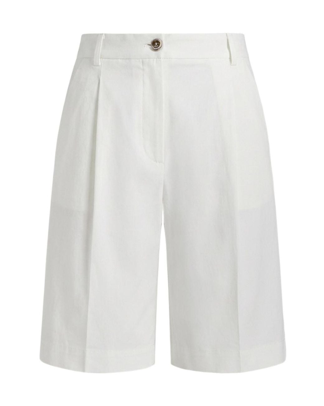 Pinko White Tailored Bermuda Shorts