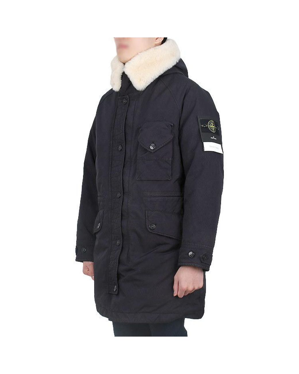 Stone Island Blue David-Tc Parka Coat for men