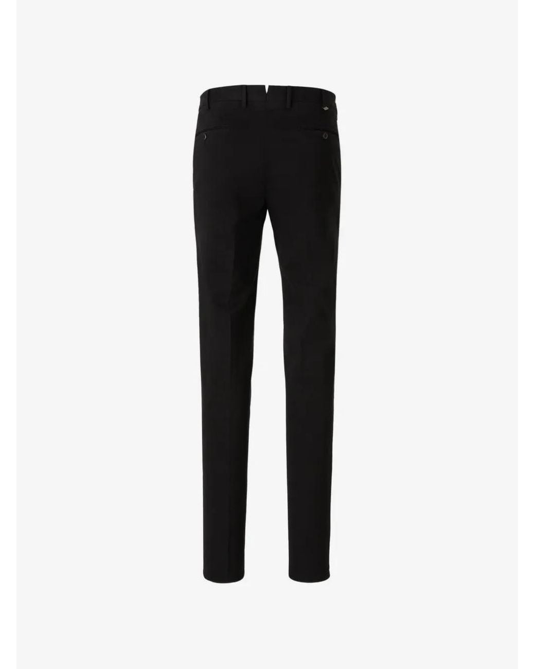 Pt Pantaloni Black Straight-Leg Trousers for men
