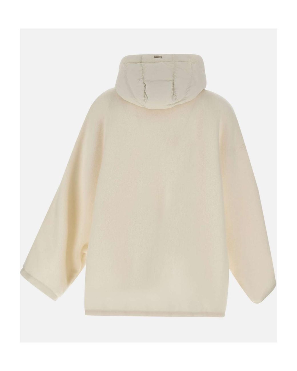 Herno Natural Oversized Zip-Up Hooded Jacket