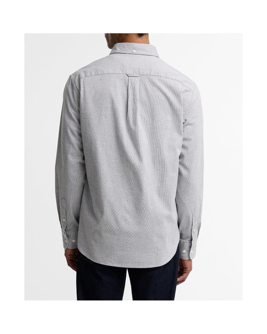 Barbour Gray Button-Down Long Sleeve Shirt for men