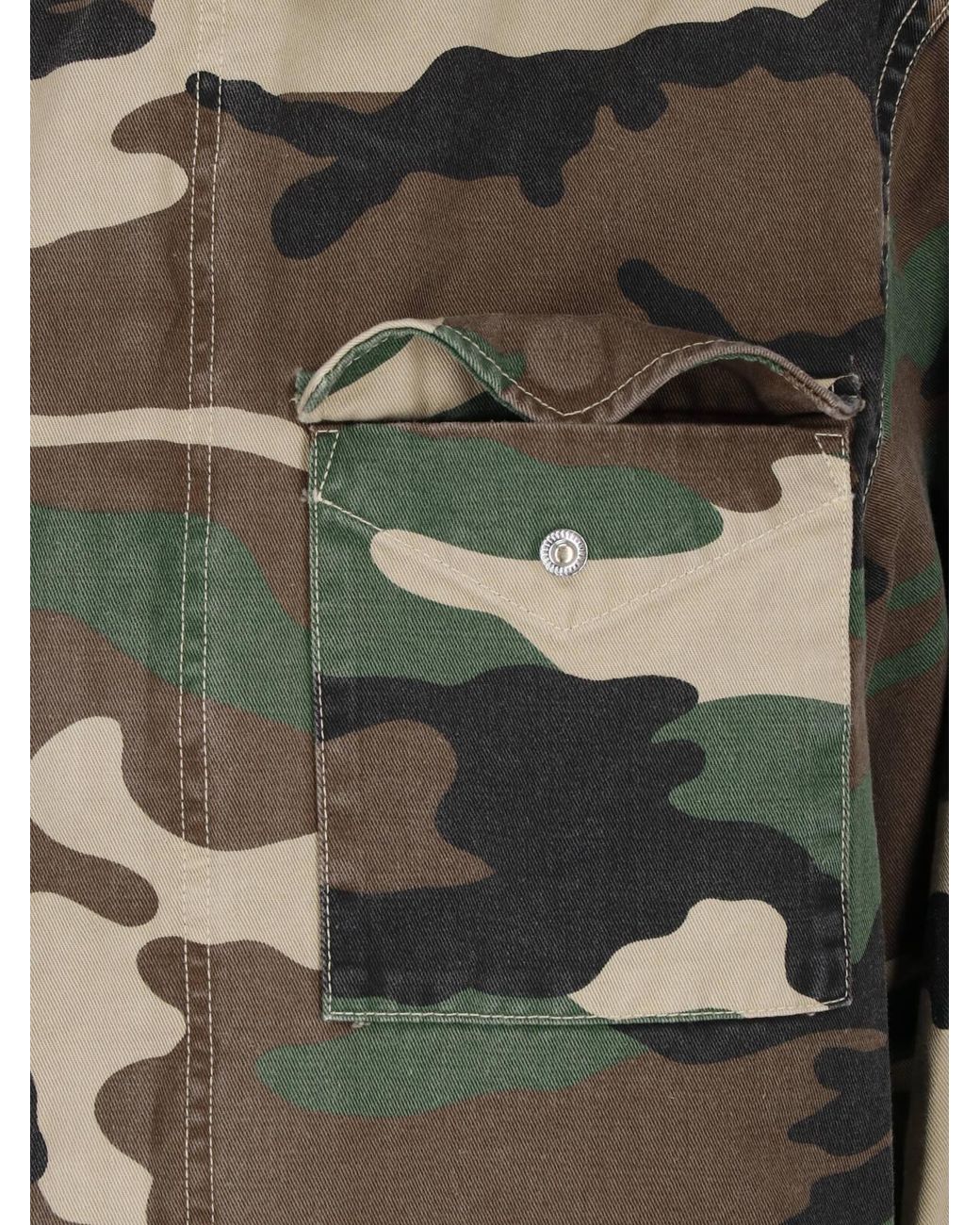 Nili Lotan Green Camouflage Utility Jacket