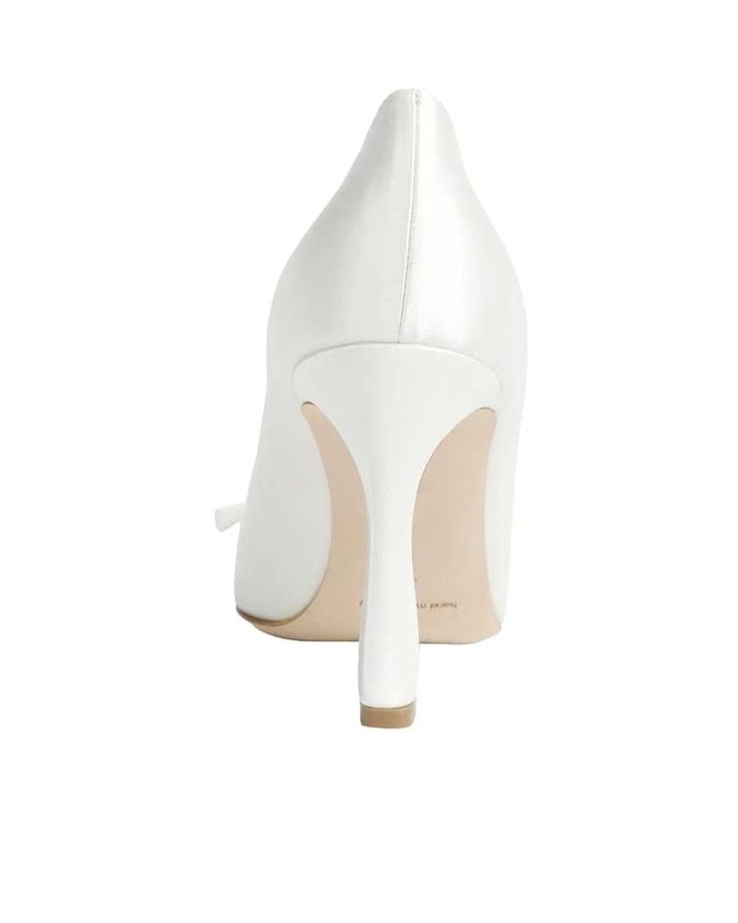 Manolo Blahnik White Pointed-Toe High-Heeled Boots