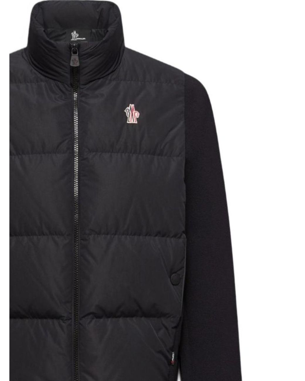 Moncler Blue Panelled Quilted Puffer Jacket