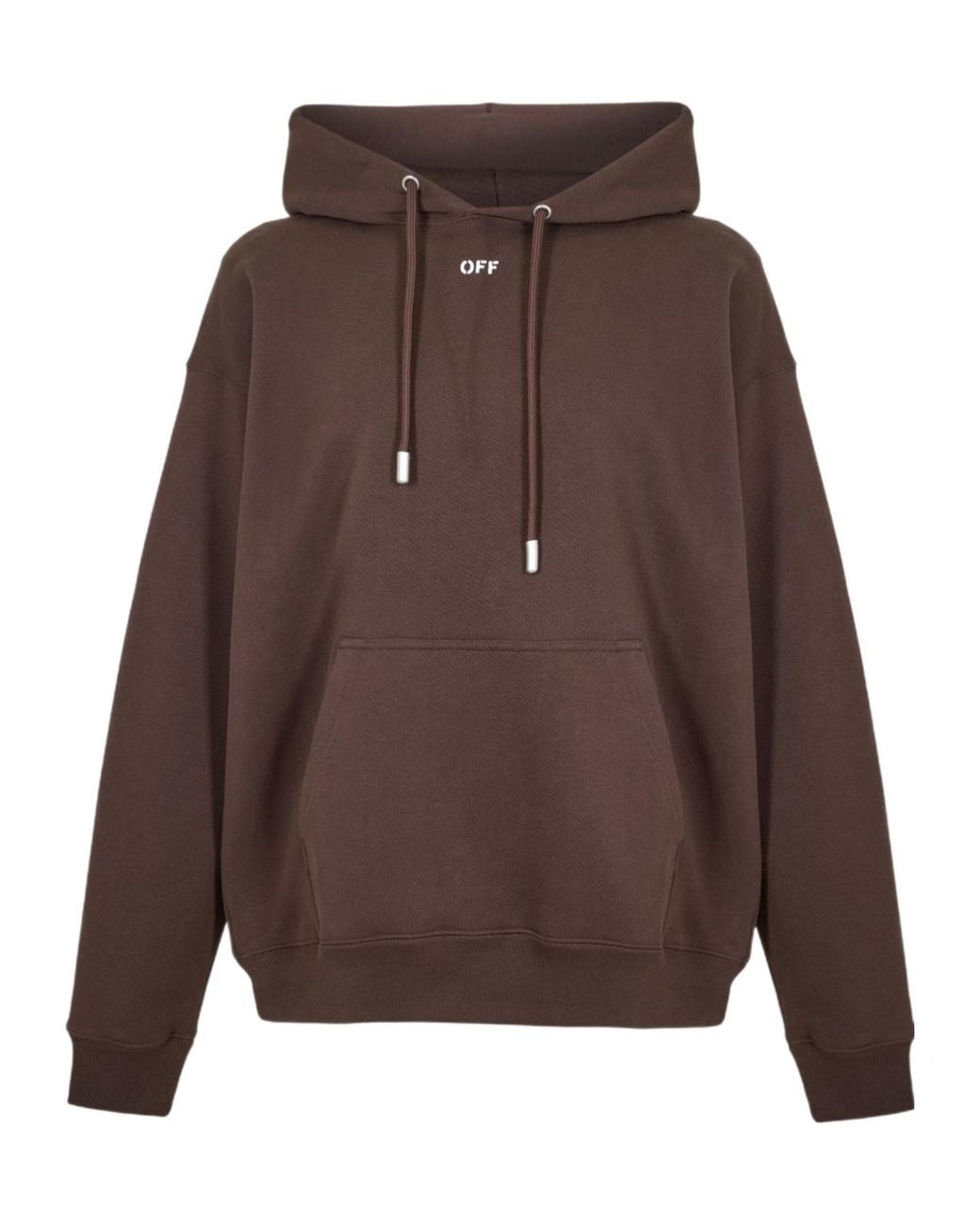 Off-White c/o Virgil Abloh Brown Hooded Sweatshirt for men
