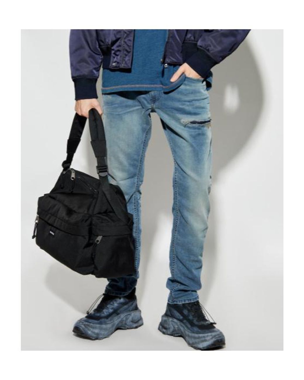 DIESEL Blue 2032 D-Krooley-B-Jogg Distresse Jeans for men