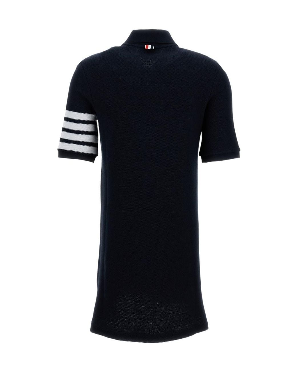 Thom Browne Black Patch Detail 4-Bar Mini Polo Dress