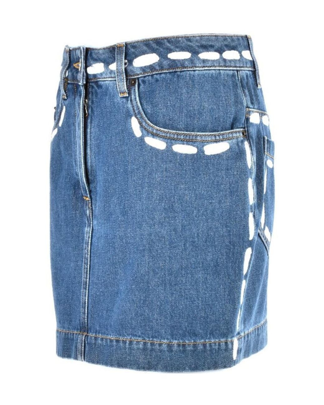 Moschino Blue Cowboy Hip Skirt