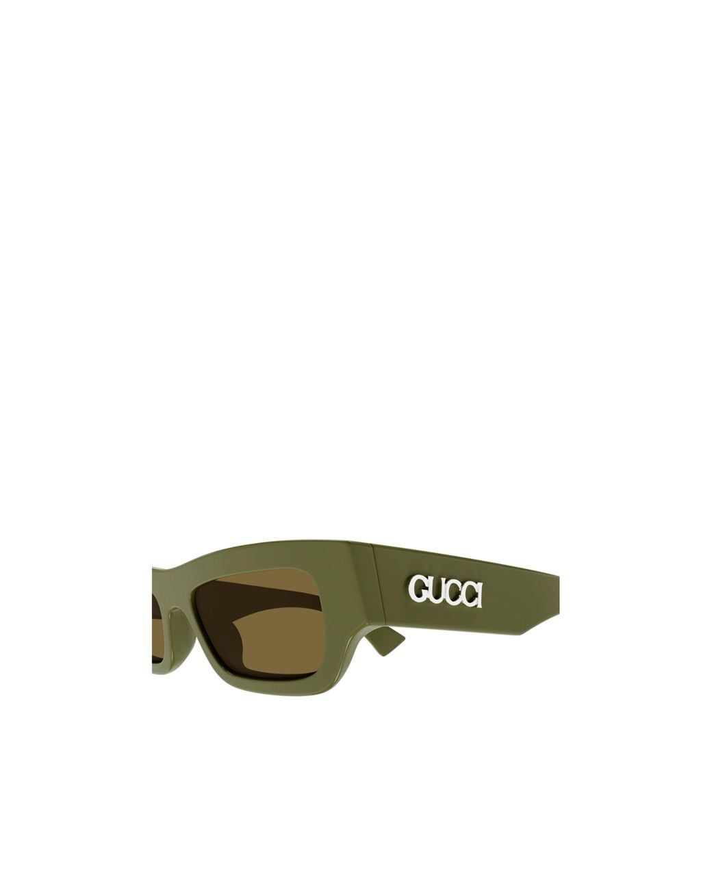 Gucci Green Eyewear Rectangle Frame Sunglasses for men