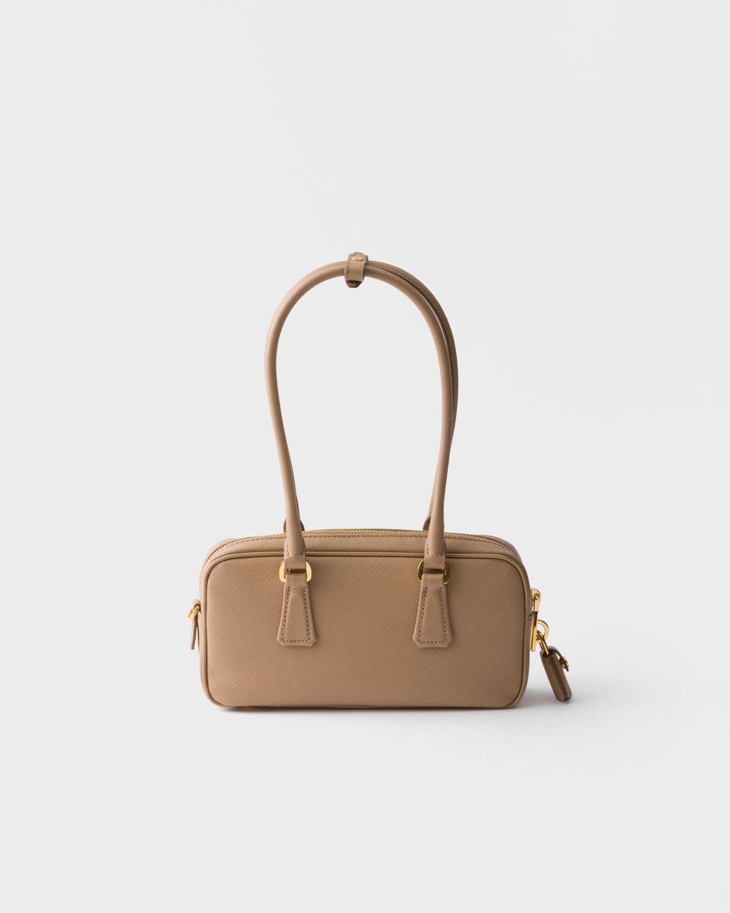 Prada Natural Saffiano-Leather Top-Handle Mini-Bag