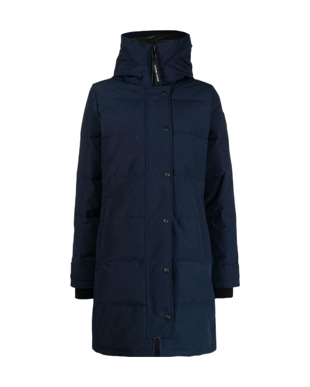 Canada Goose Blue Shelburne Logo-Patch Parka
