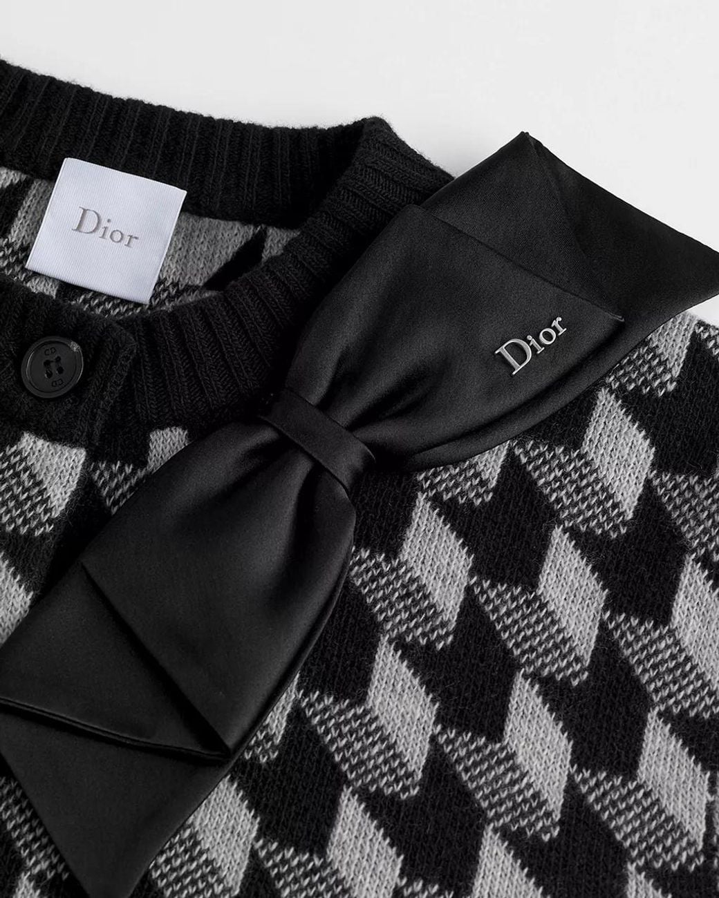 Dior Black Bow Cardigan