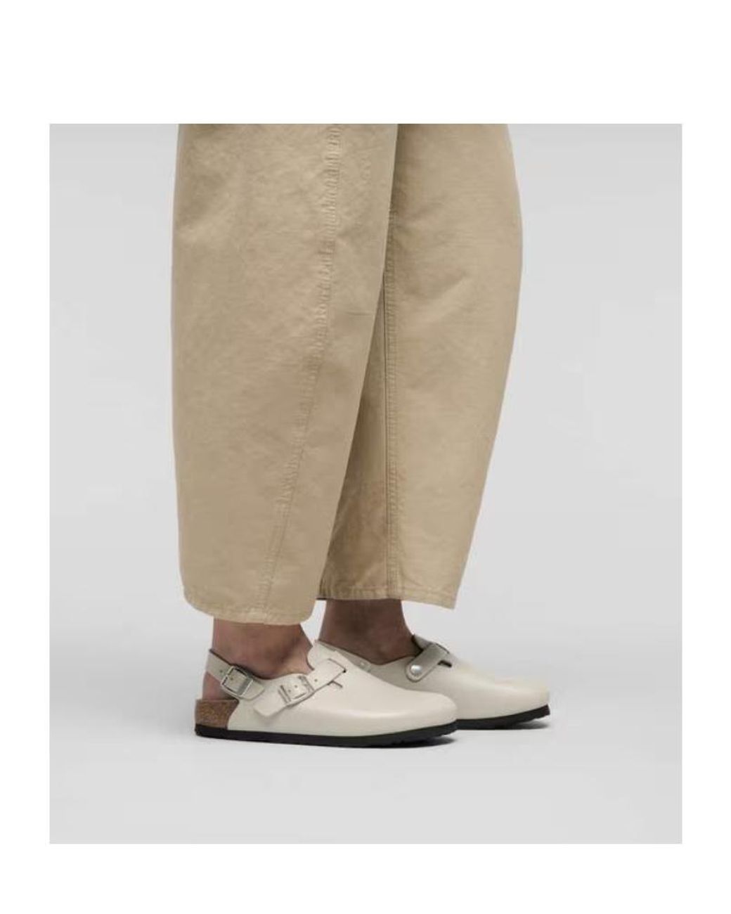 Birkenstock White Tokio Ii Buckled Slides