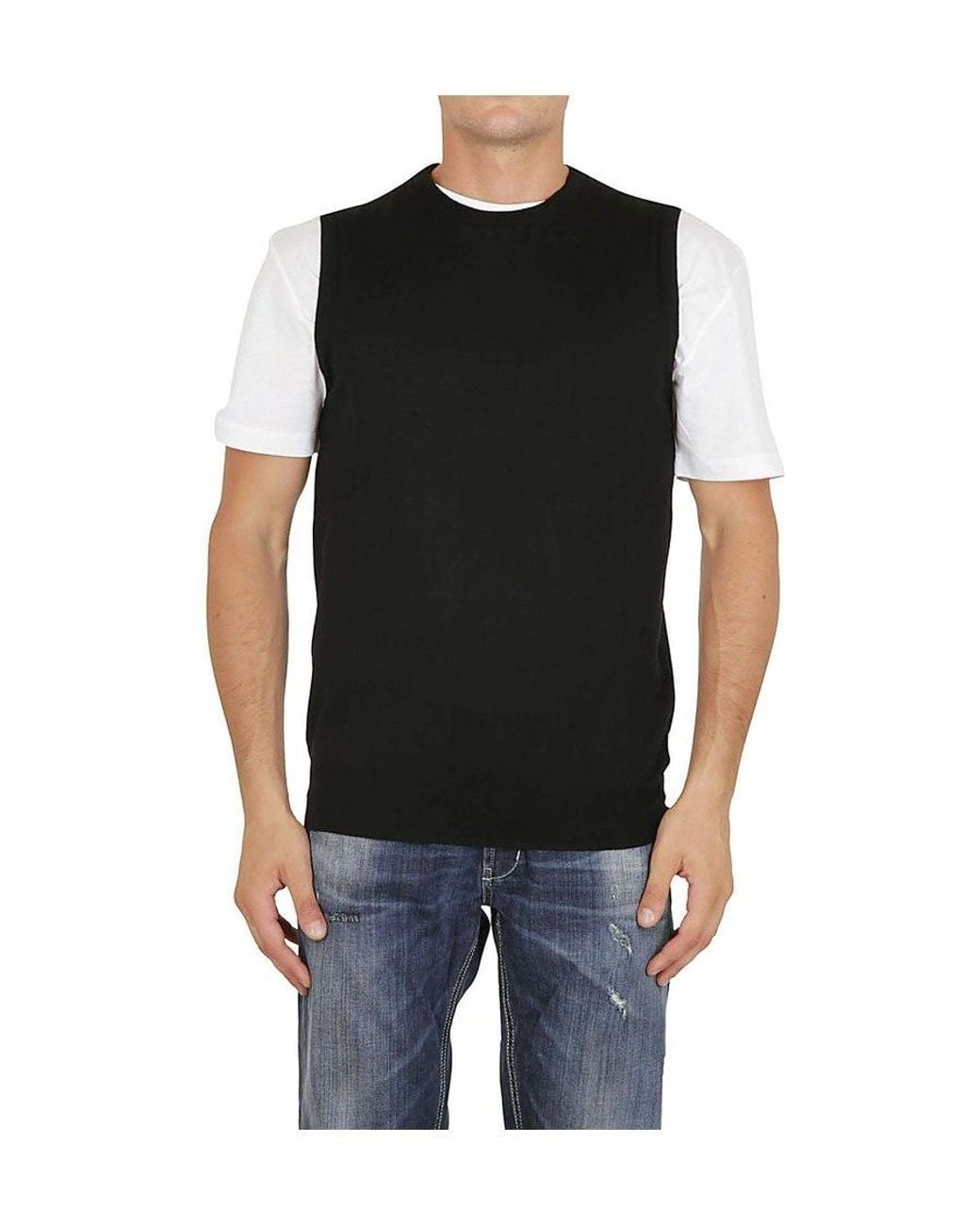 Paolo Pecora Black Fine Knit Long Sleeve Polo Shirt for men