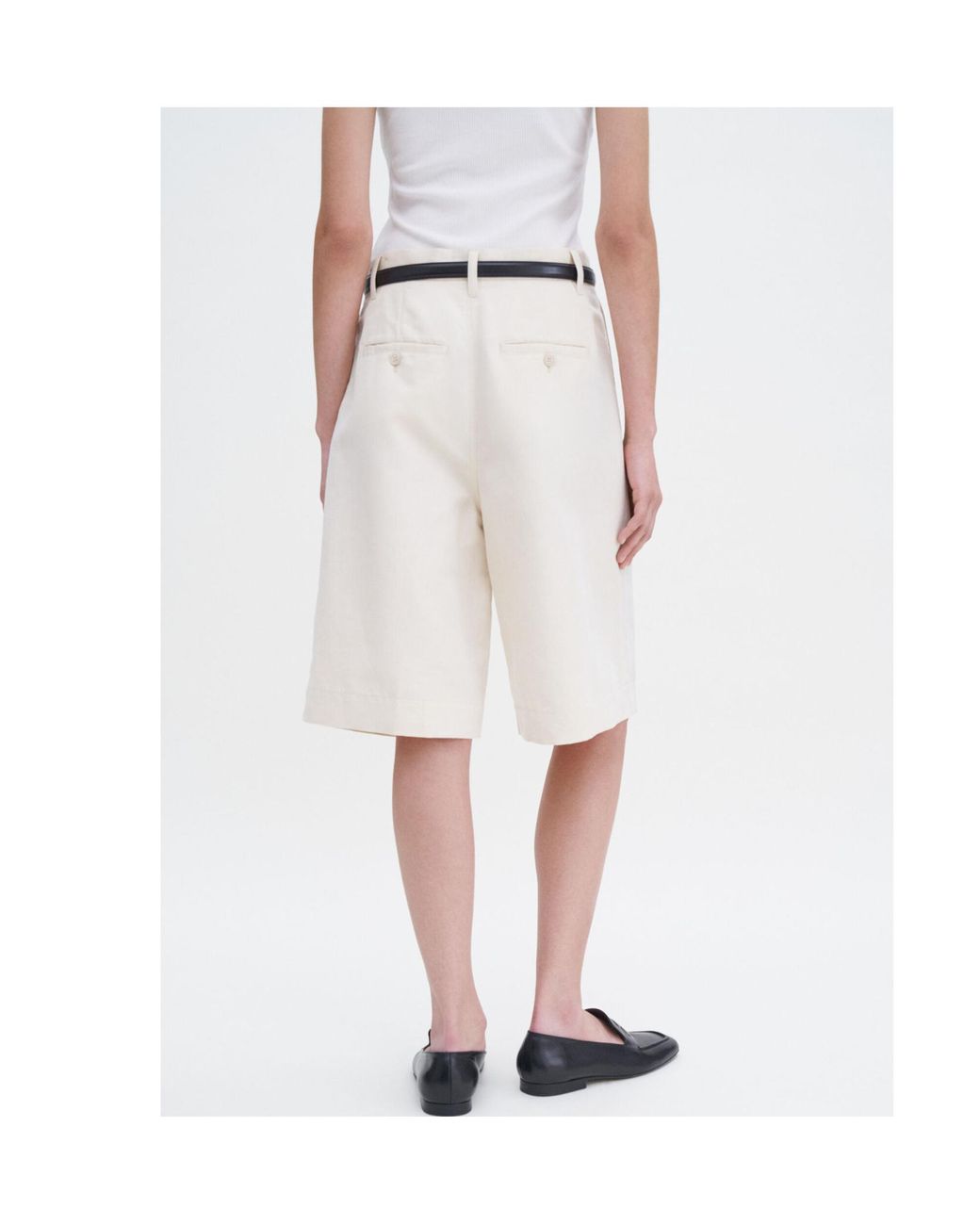 Filippa K White Pleated Shorts