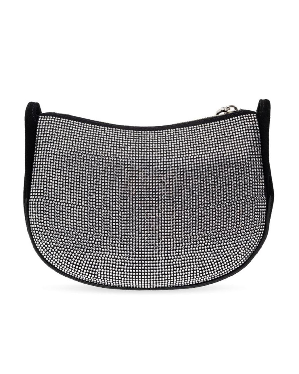 Michael Kors Gray Michael Small Kendall Embellished Chained Shoulder Bag