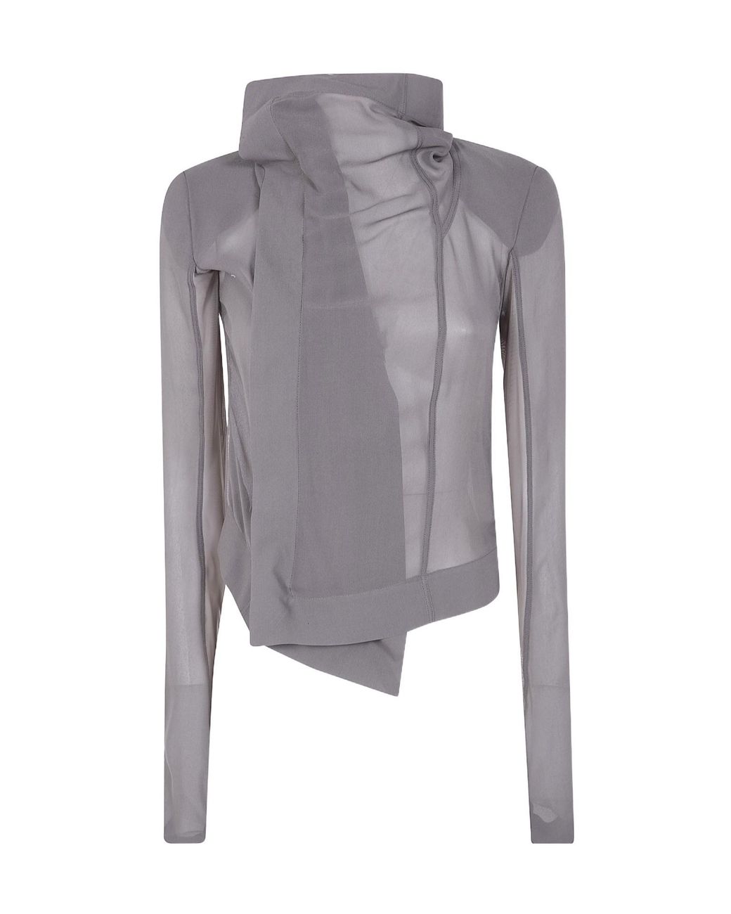 Rick Owens Gray Classic Biker Jacket