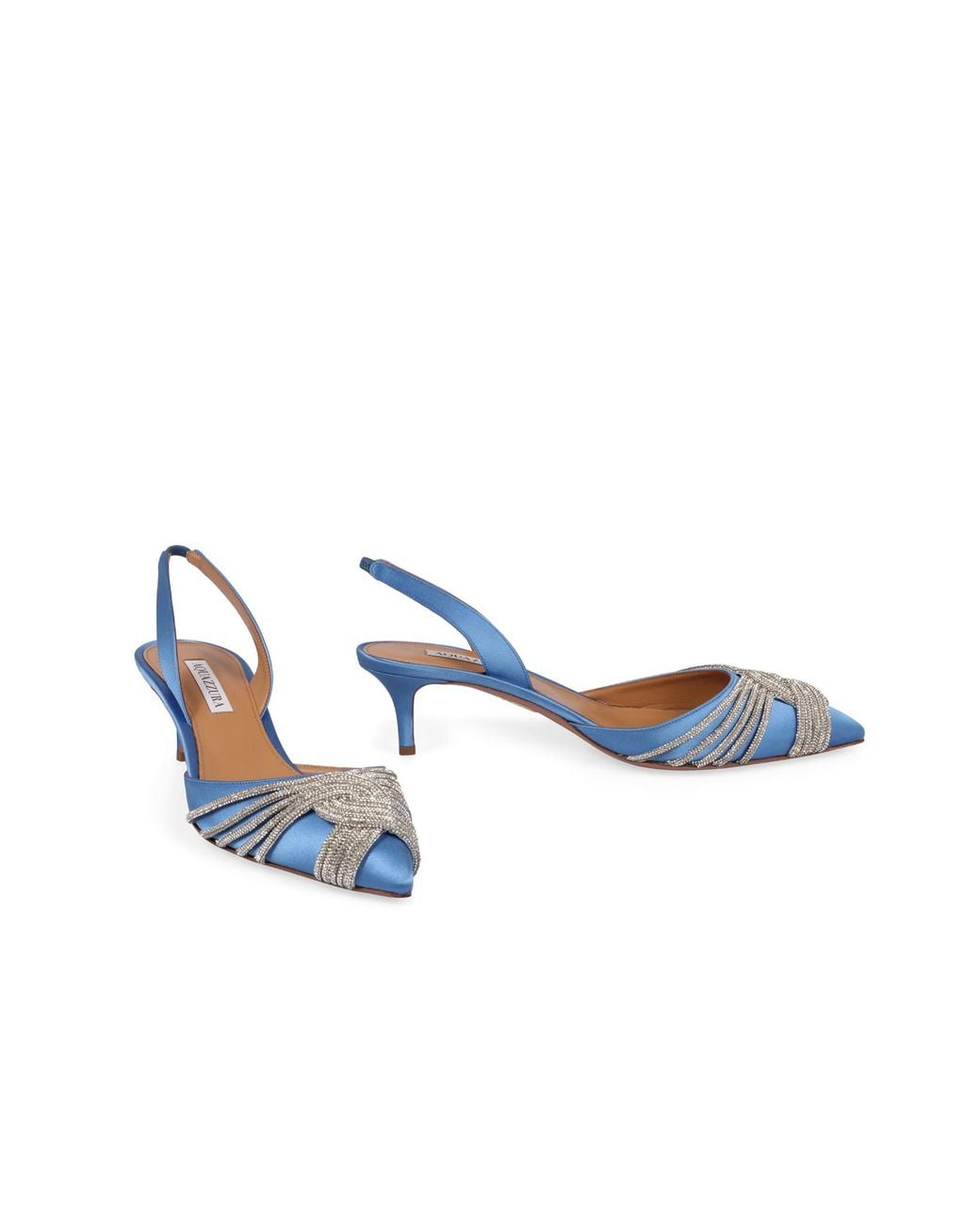 Aquazzura Blue Gatsby 50Mm Slingback Pumps