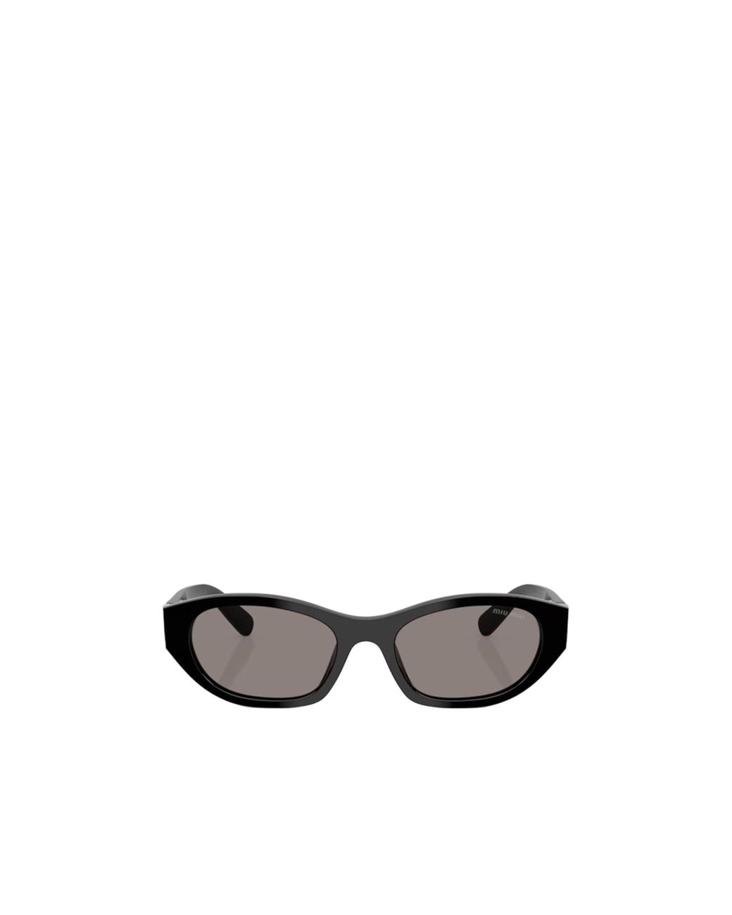 Miu Miu White Eyewear Oval Frame Sunglasses