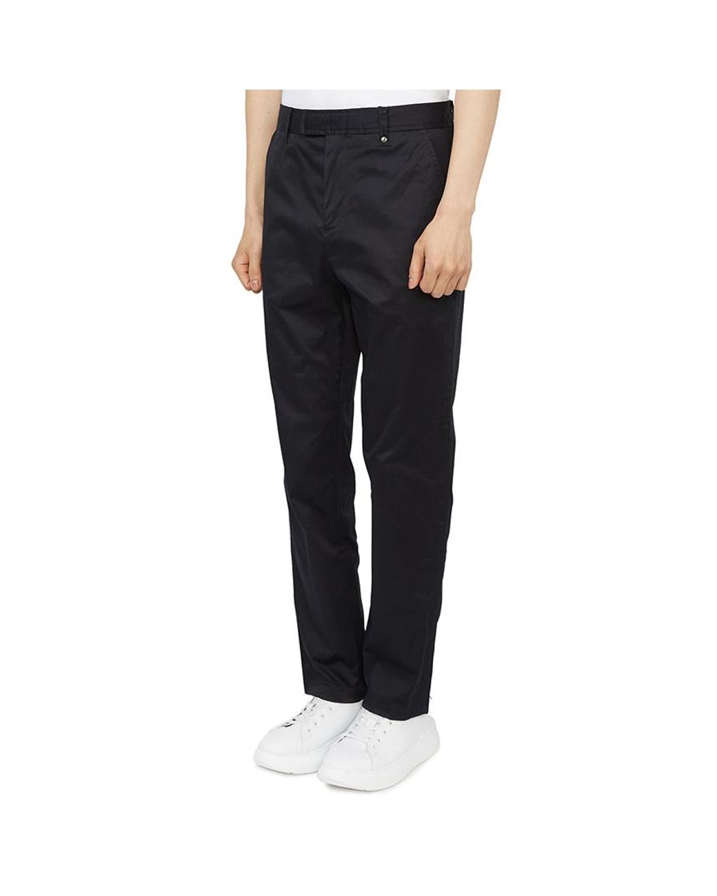 Burberry Black Slim-Cut Monogram-Motif Chinos for men