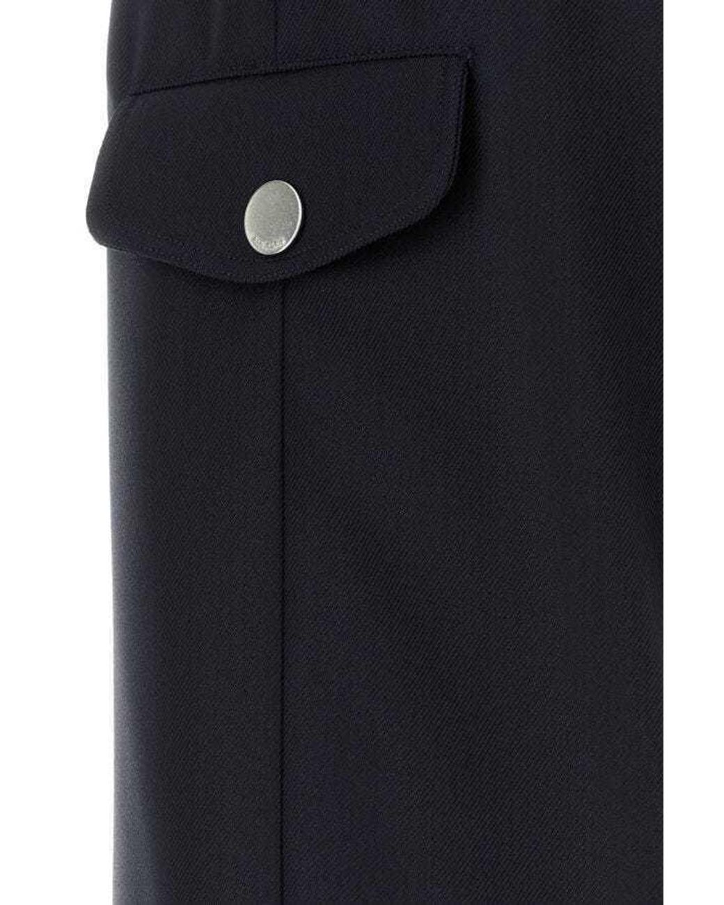 AMI Blue Straight Hem Bermuda Shorts for men