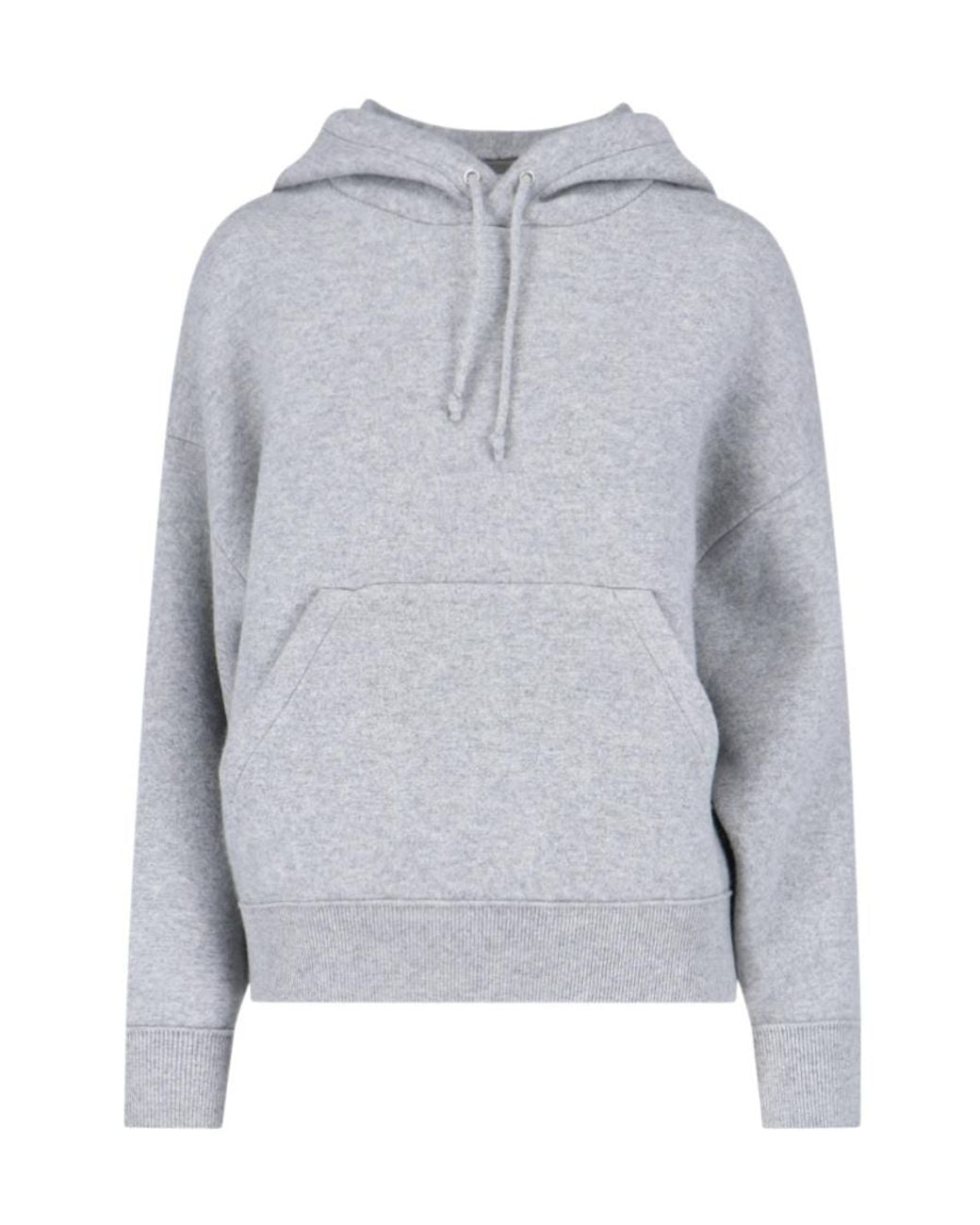 Bottega Veneta Gray Long-Sleeved Drawstring Hoodie