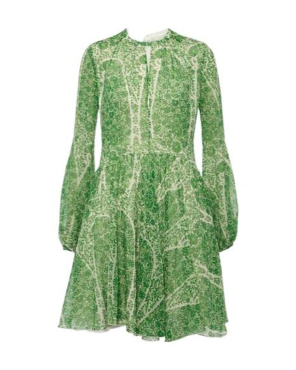 Giambattista Valli Green Printed Silk Georgette Minidress