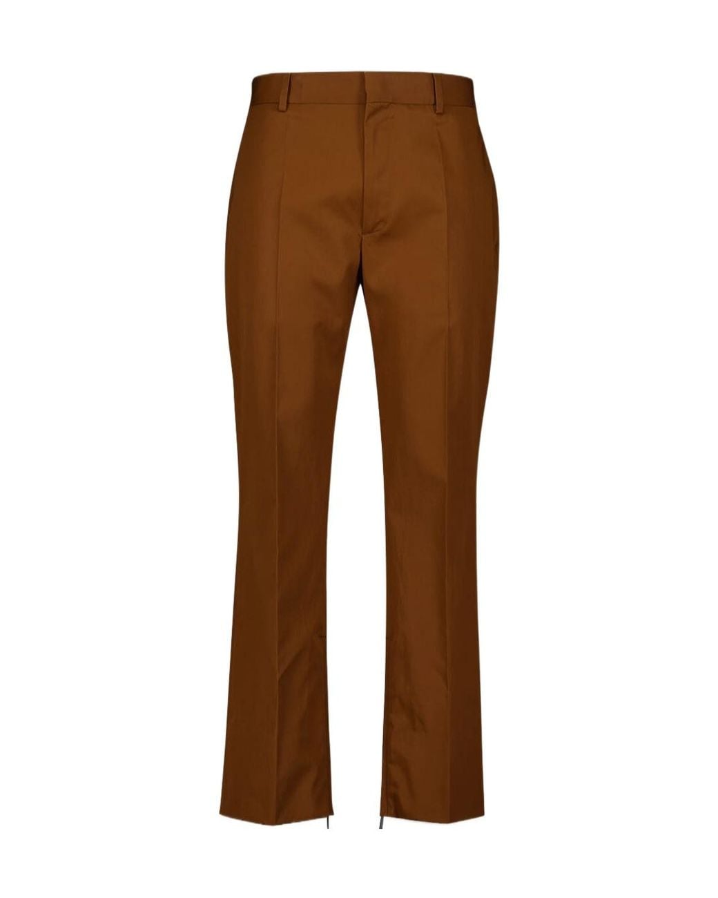 Off-White c/o Virgil Abloh Brown High Waist Straight Leg Pants for men