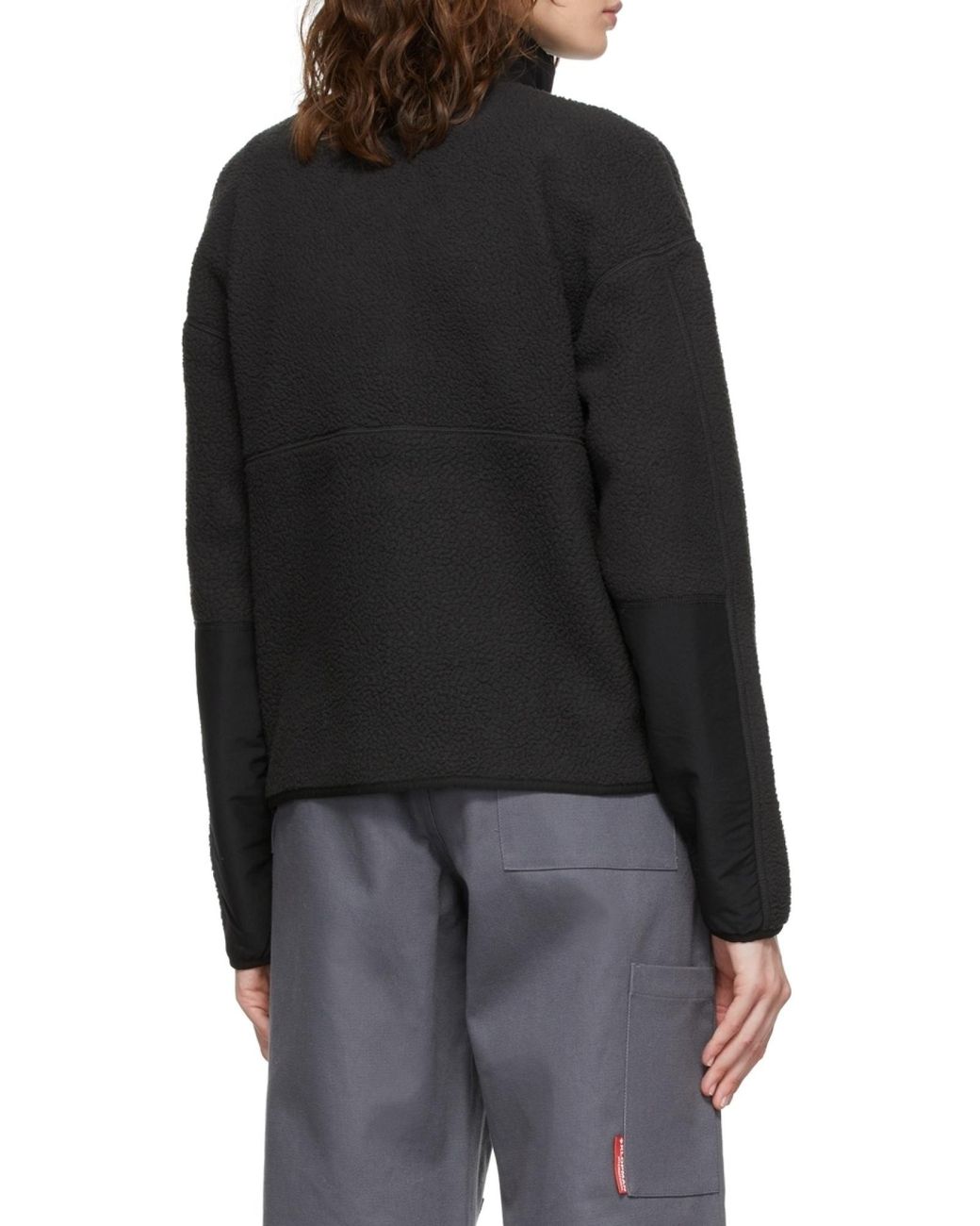 The North Face Black Faux-Shearling High-Neck Jacket