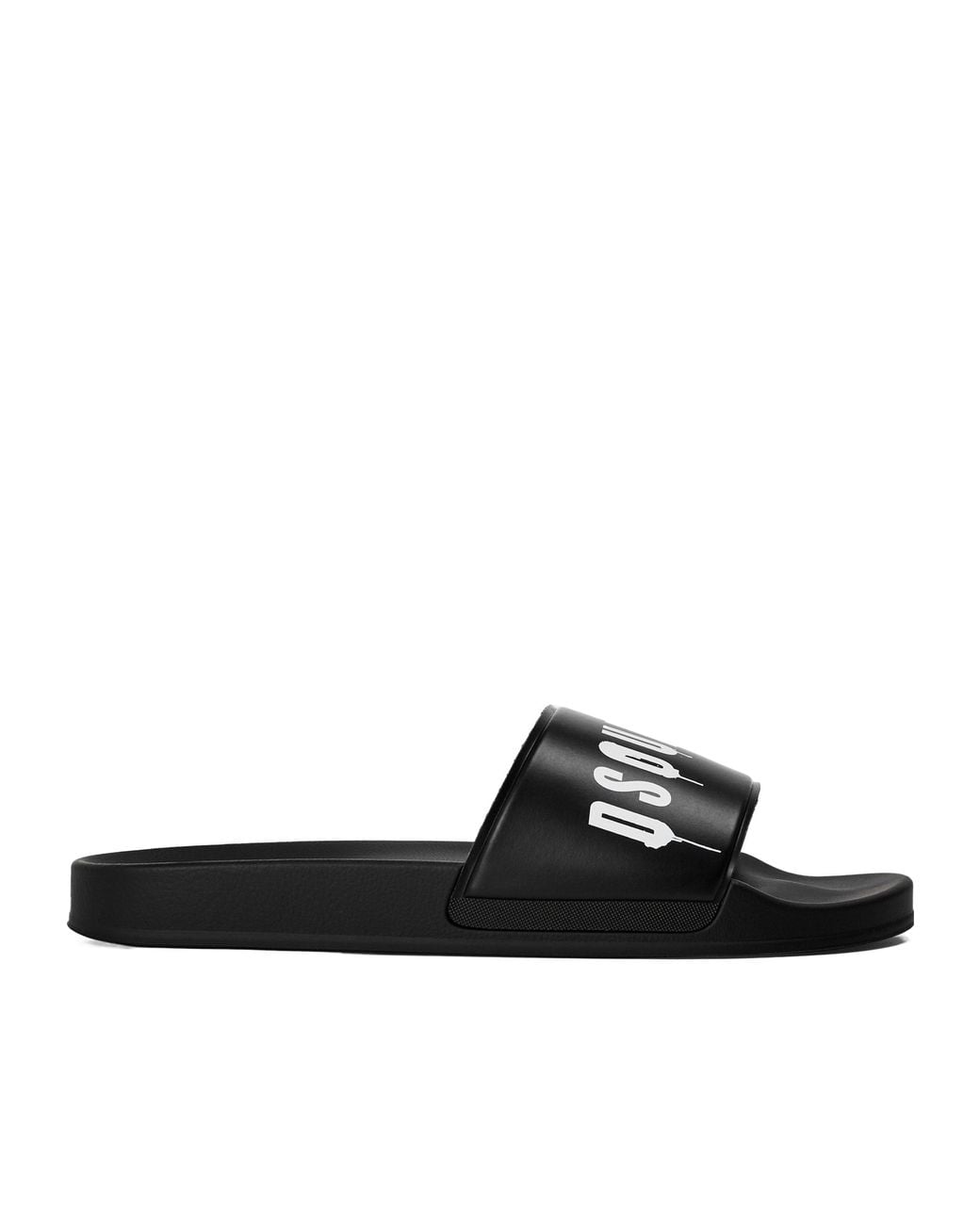 DSquared² Black Comfortable Slipon Slide Sandals for men