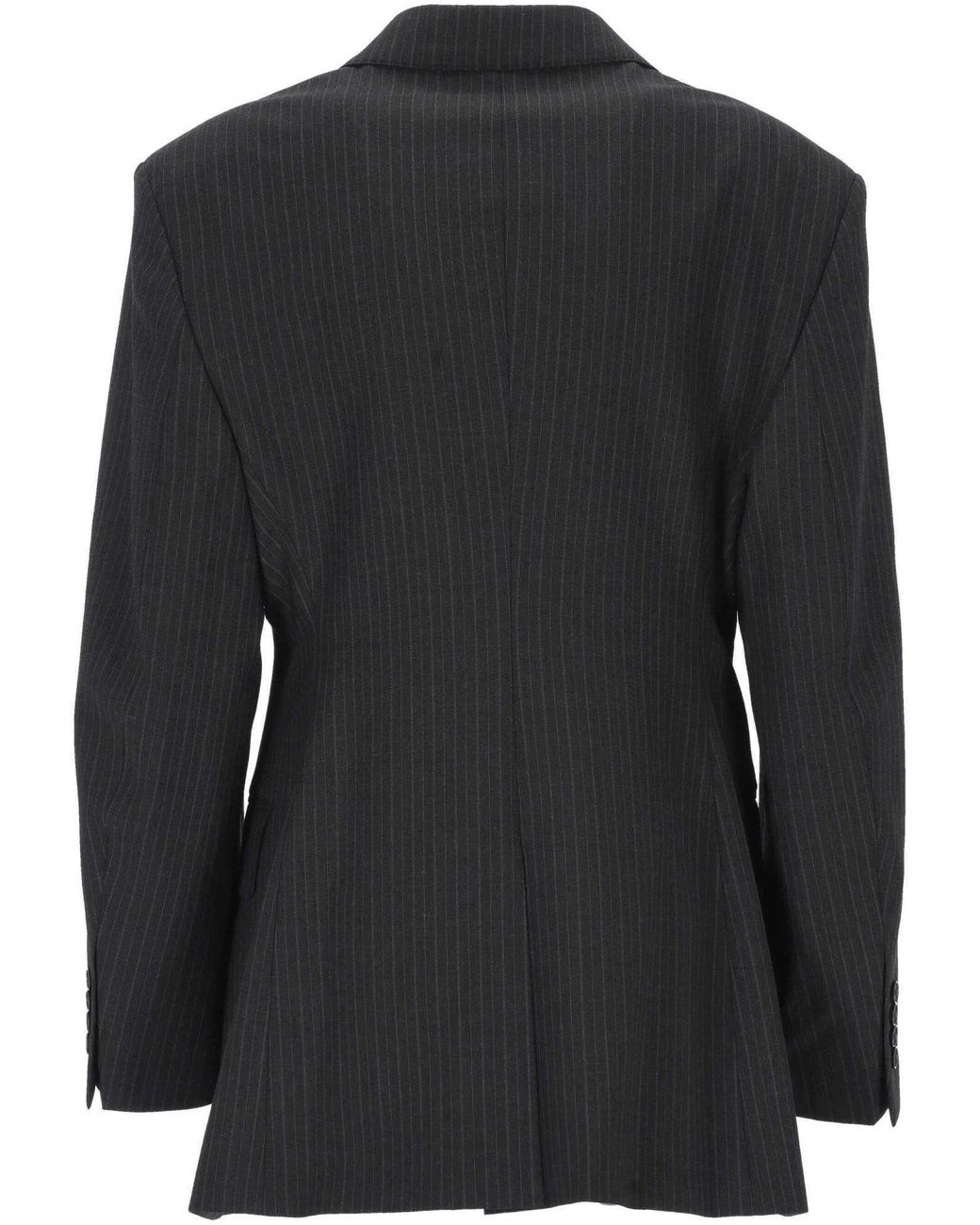 Filippa K Black Pinstripe Single-Breasted Jacket