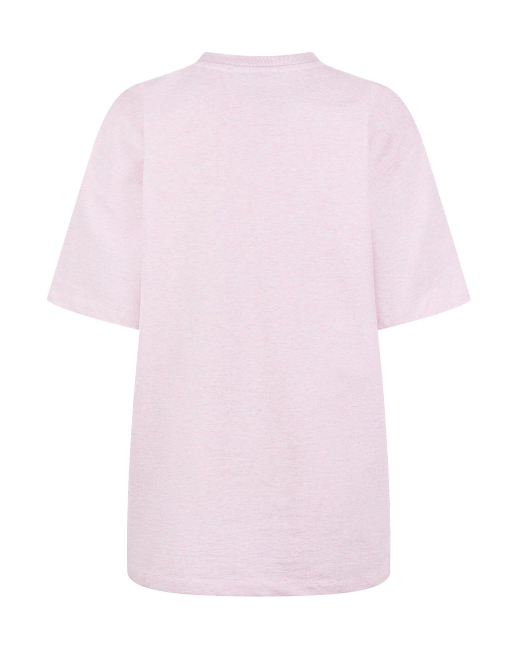 Ganni Pink Minimalist Crew Neck Short Sleeves