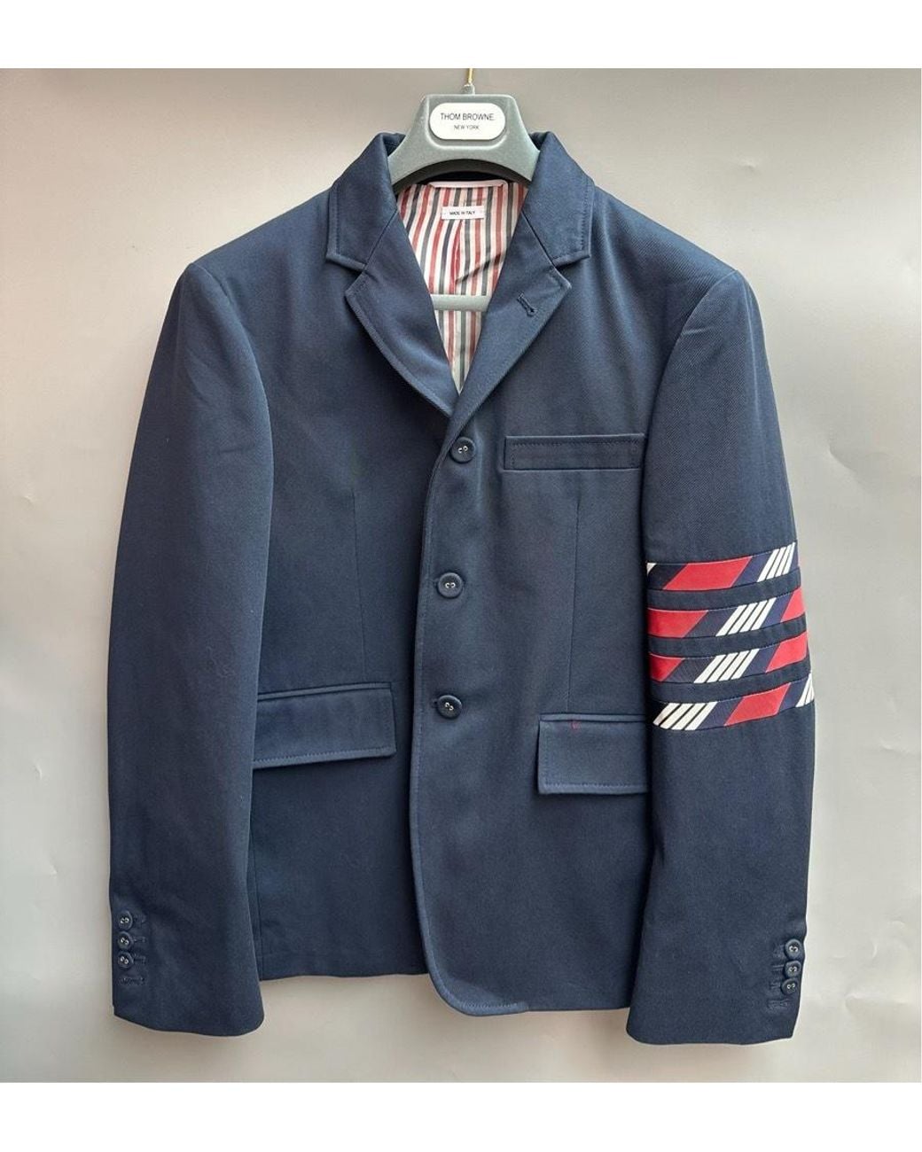 Thom Browne Blue Bar Single-Breasted Blazer for men