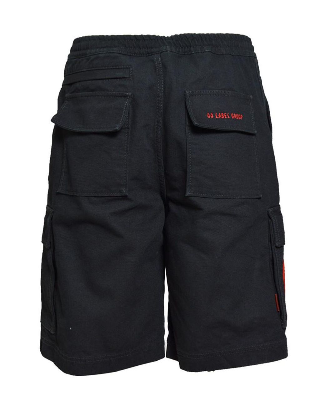 44 Label Group Black Cargo Bermuda Shorts With Logo for men