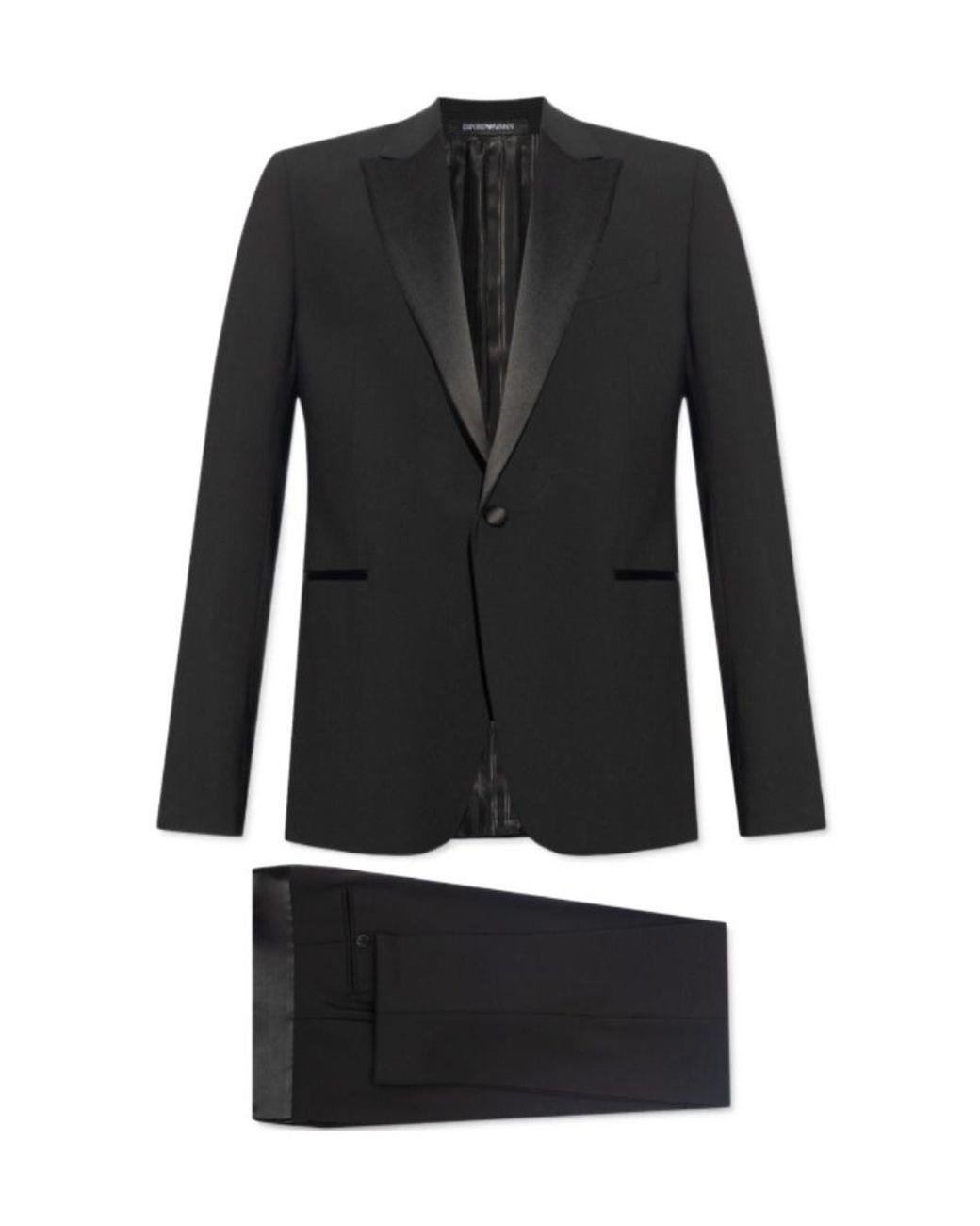 Emporio Armani Black Two-Piece Tailored Suit for men