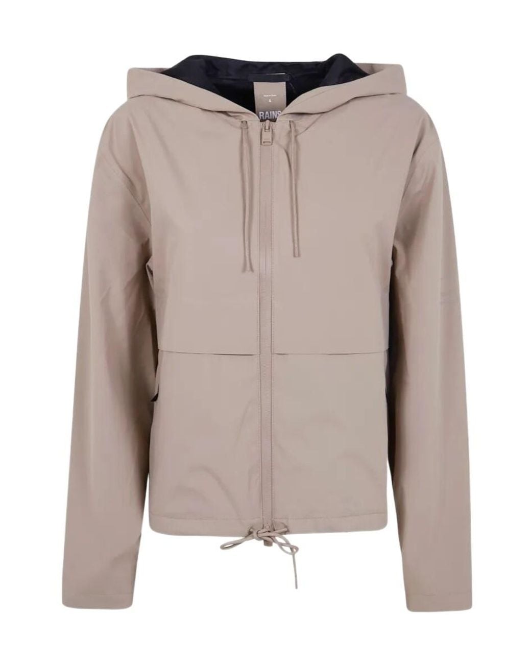 Rains Brown Suva Short Hooded Jacket