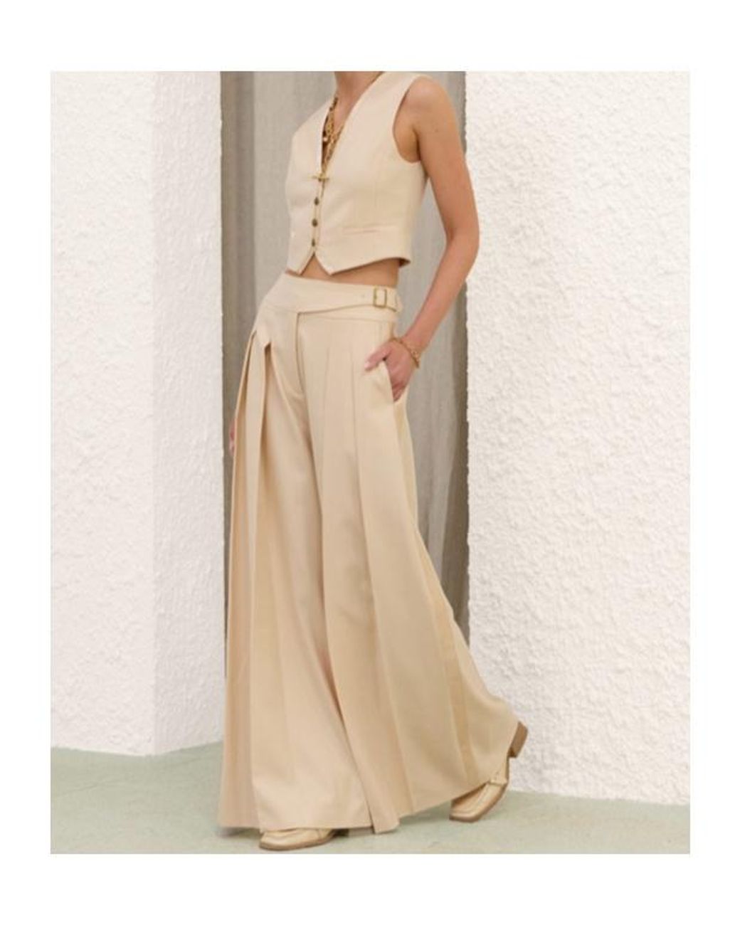 Zimmermann Natural V-Neck Vest