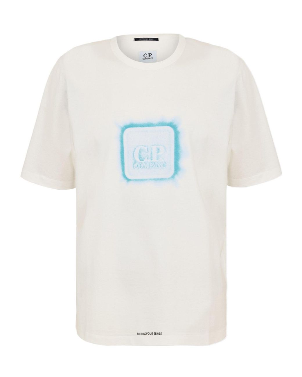 C P Company White Front Logo T-Shirt for men