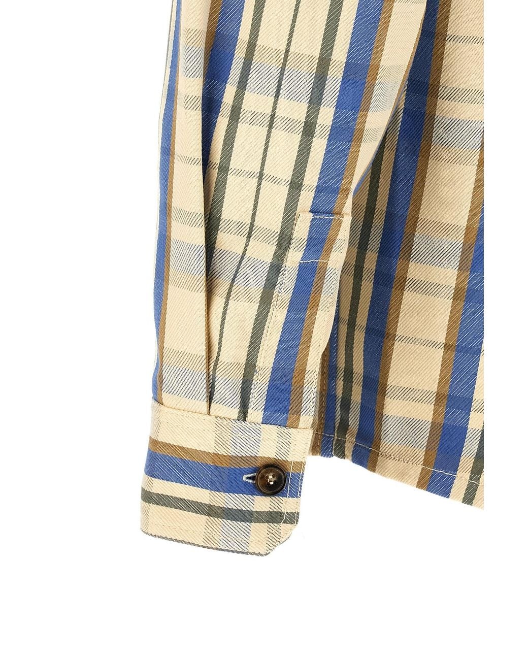 A.P.C. Blue Nathan Checked Overshirt for men