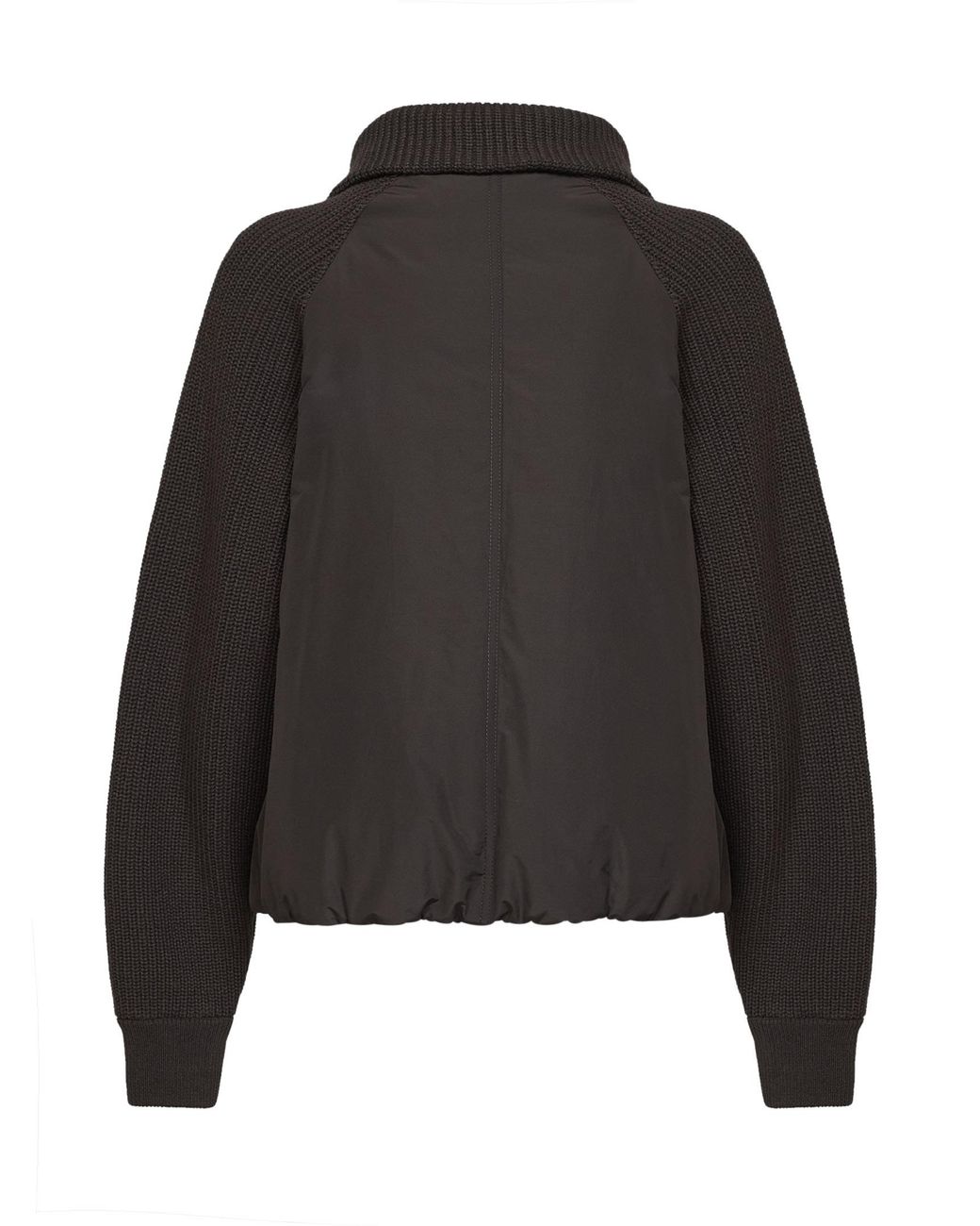 Brunello Cucinelli Black Zipper Knit Down Jacket