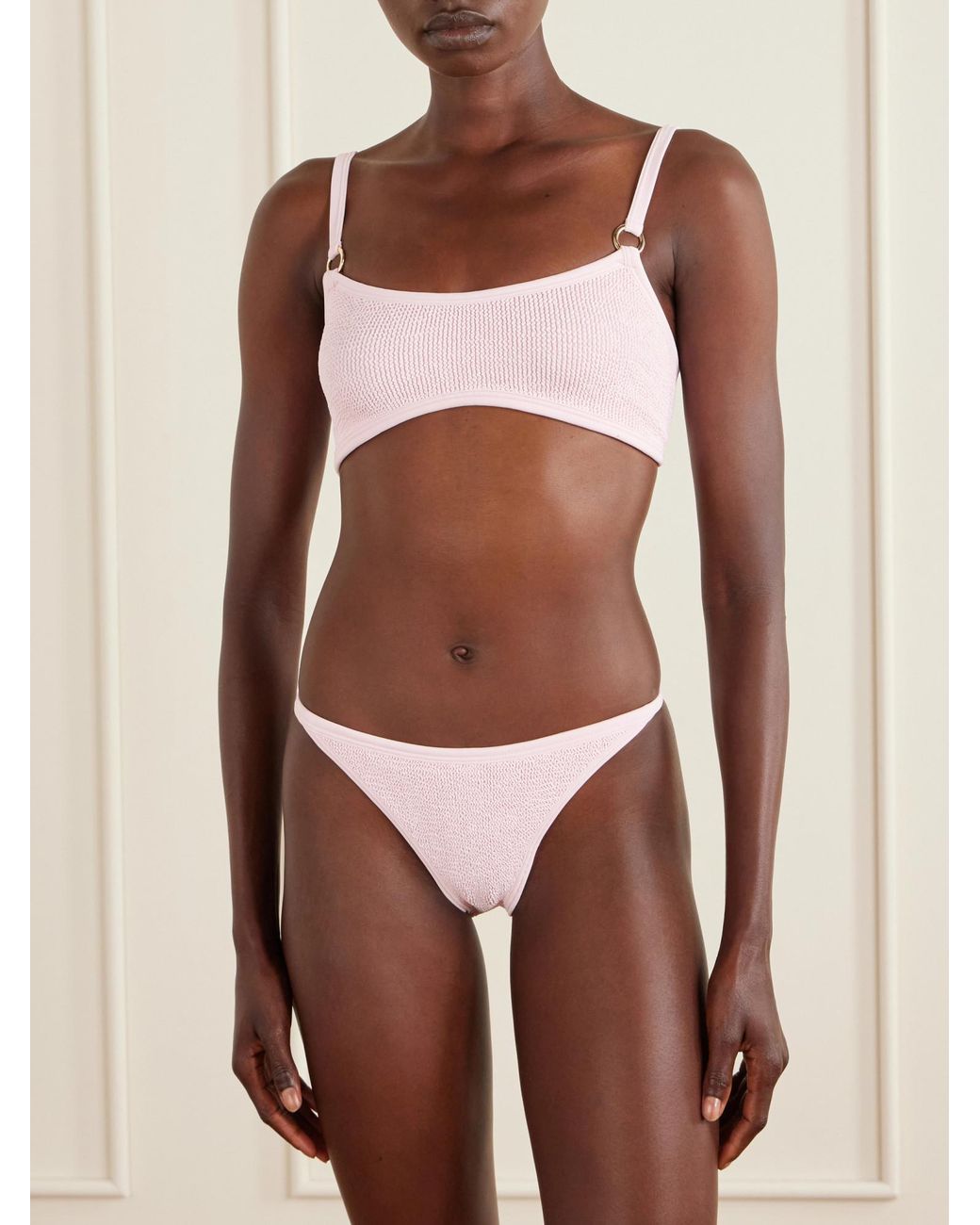 Hunza G Pink Iris Original Crinkle? Bikini Set
