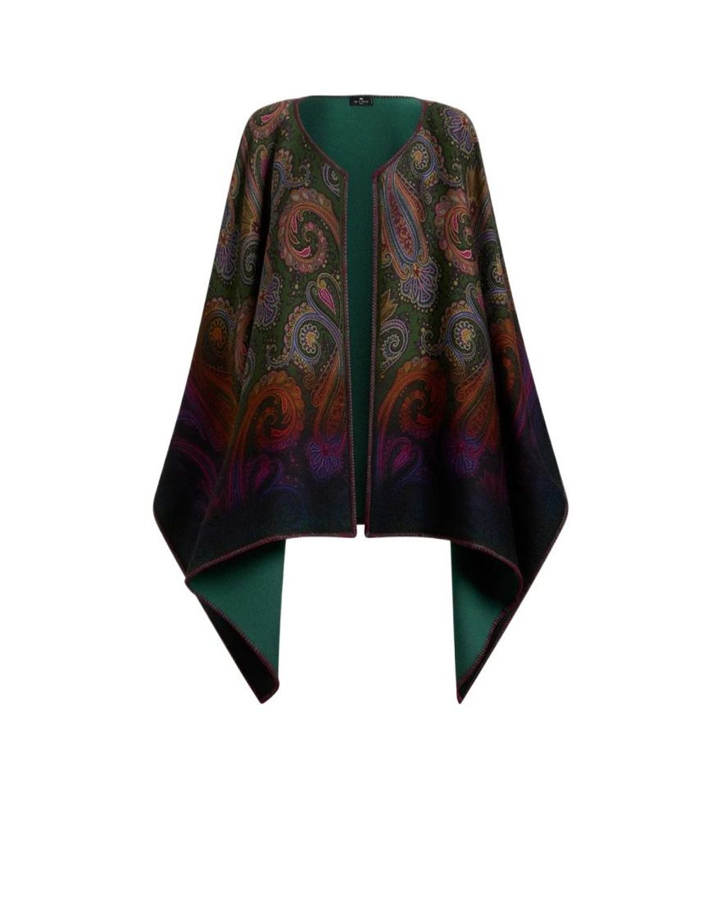Etro Green Printed Shawl