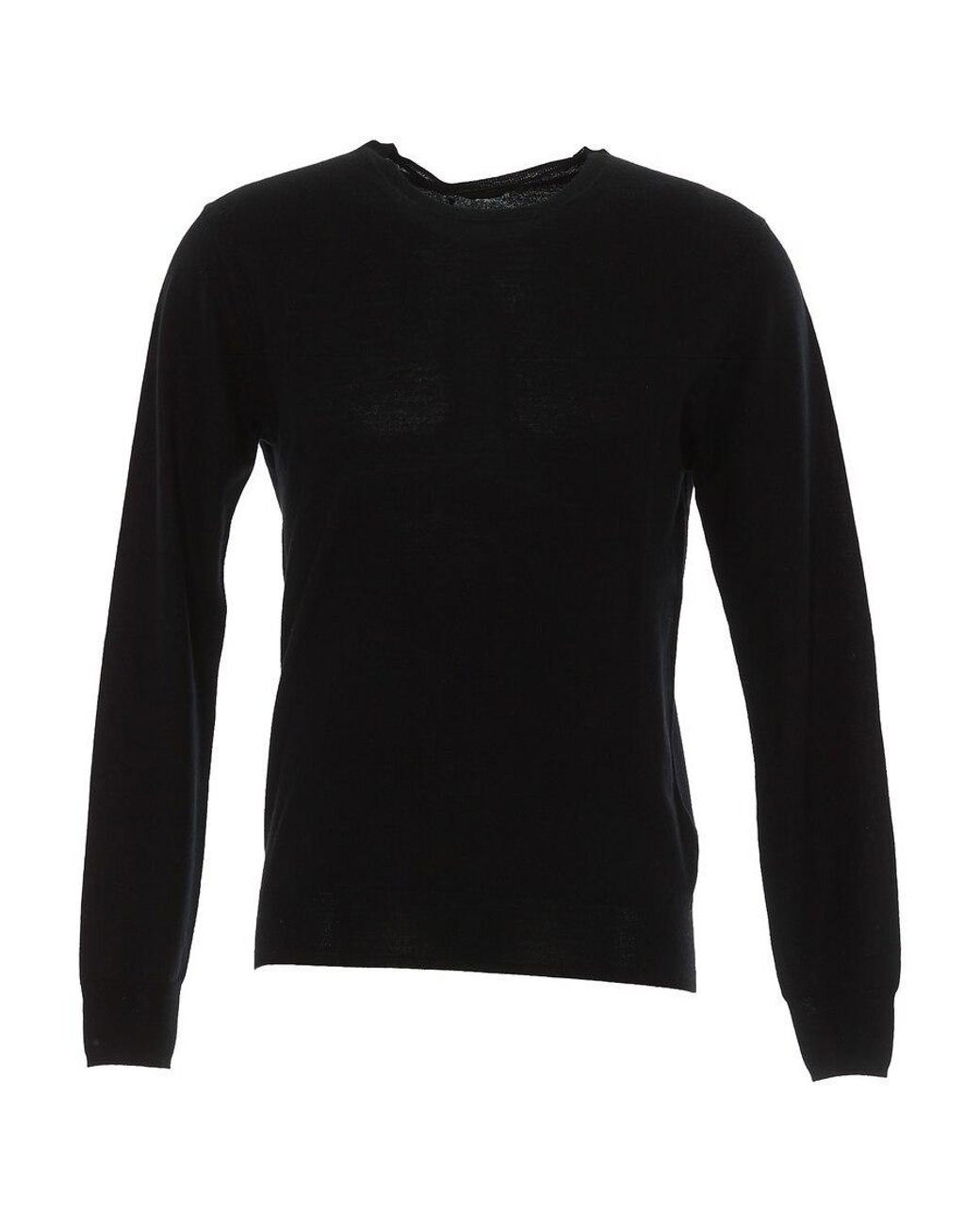 Hōsio Gray Long-Sleeved Crewneck Knitted Jumper for men